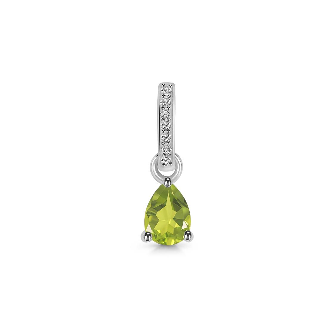 Peridot & White Topaz Pendant-(PER-SP-1165.)